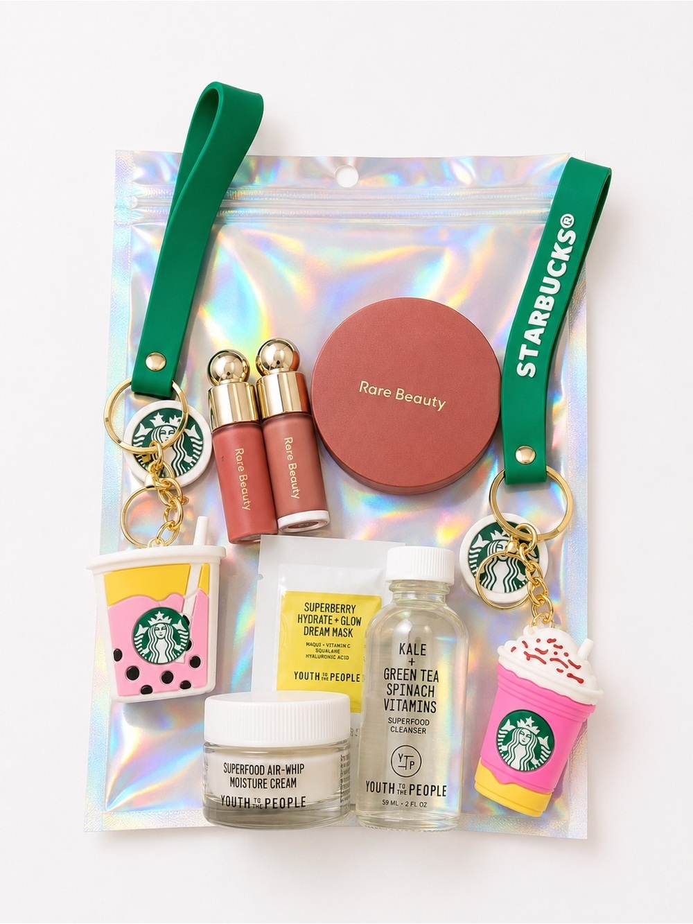 Rare Beauty Youth To The People Starbucks Keychain Beauty Gift Bundle